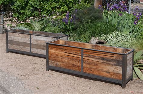 metal wood raised planter box|decorative metal planter boxes.